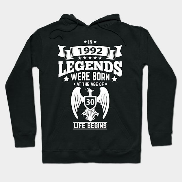 In 1992 legends were born 30 years old Hoodie by HBfunshirts